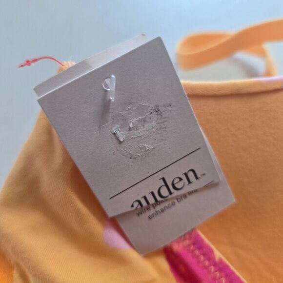 Auden Bra Women's 34DD Pink Orange Floral The Everyday Demi Coverage NWT - Picture 5 of 16